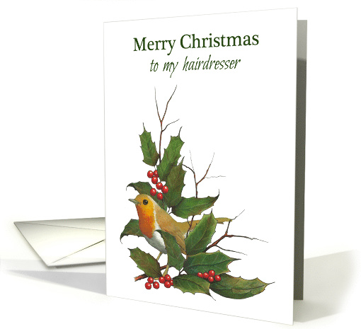 Merry Christmas To Hairdresser: Holly, English Robin,... (1139110)