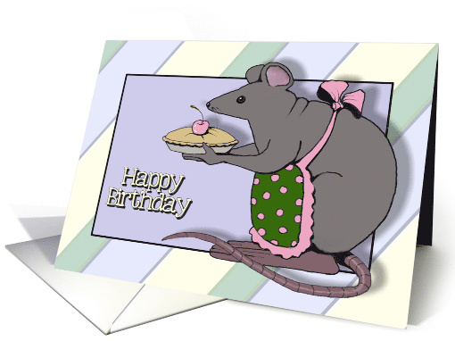 Happy Birthday to a Real Sweetie-Pie, Mouse with Apron... (1310864)