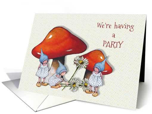Party Invitation for Girls, Fantasy Art, Toadstools,... (1374532)