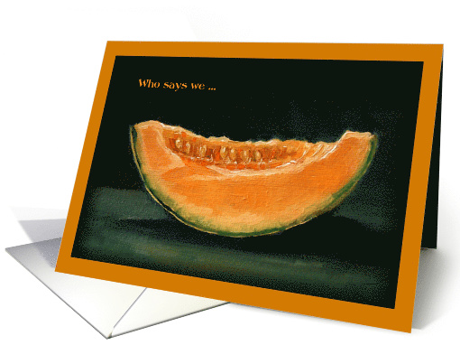 Elopement Announcement, Humor, Cantaloupe, Can't Elope? card (1537182)