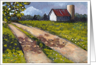 End of Marriage, Divorce, Painting of Country Road, Religious Verse card