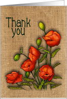 Coronavirus, Thank You for Your Service, Medical Workers, Poppies card