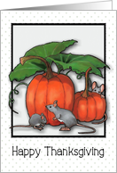 Happy Thanksgiving, Mice in the Pumpkin Patch, We Are Blessed card