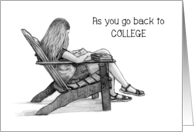 Coronavirus Back To College With Girl in Deck Chair Reading Books card