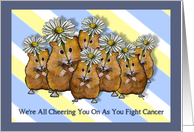 Fighting Cancer From Group, Cheering You On Hamsters With Daisies card