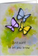 Relationship Breakup Letting You Know with Colorful Butterflies card