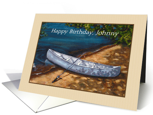 Birthday Card for Man with Blue Canoe card (1732584)