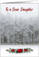 Missing You Estranged Daughter with Wintry Scene and Ladybugs card