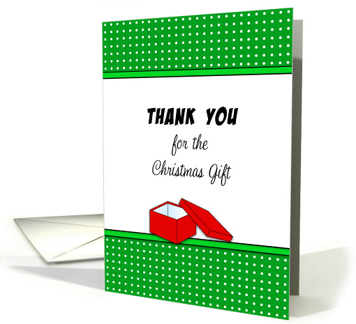 Thank You For the Christmas Gift Greeting Card-Unwrapped Present card