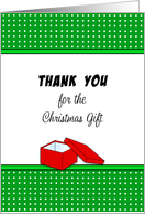 Thank You For the Christmas Gift Greeting Card-Unwrapped Present card