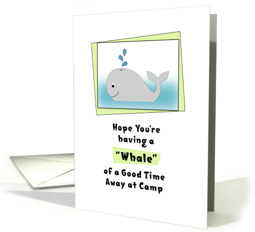 Thinking of You Away at Camp Greeting Card-Whale and... (1020353)