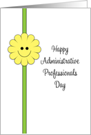 Administrative Professionals Day Greeting Card Smiling Face Flower card