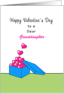 For Granddaughter Valentine’s Day Greeting Card-Box Full of Hearts card