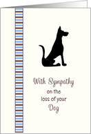 Loss of Dog-Pet Sympathy Greeting Card-Great Dane Silhouette card