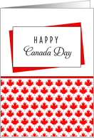Canada Day Greeting Card-Red Maple Leaf Background card