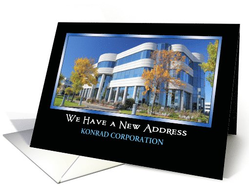 Business New Address Announcement Greeting Card-Customizable Text card