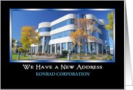 Business New Address Announcement Greeting Card-Customizable Text card