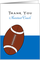 For Football Assistant Coach Thank You Greeting Card-Football card