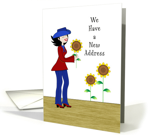 New Address Sunflower Moving Announcement Card with... (1099768)