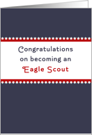 Eagle Scout Greeting Card-Court of Honor Congratulations Card