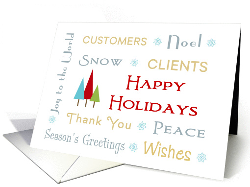 For Customers & Clients Business Christmas Card with... (1126786)