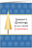 For Customers Business Christmas Card-Tan Christmas Tree card