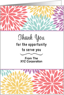 Thank You Card From Business to Customers / Clients card