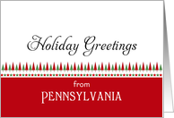 From Pennsylvania Christmas Card-Christmas Trees & Star Border card