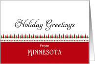 From Minnesota Christmas Card-Christmas Trees & Star Border card