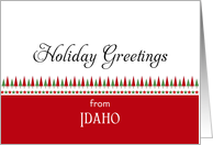 From Idaho Christmas Card-Christmas Trees & Star Border card