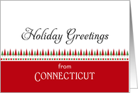 From Connecticut Christmas Card-Christmas Trees & Star Border card