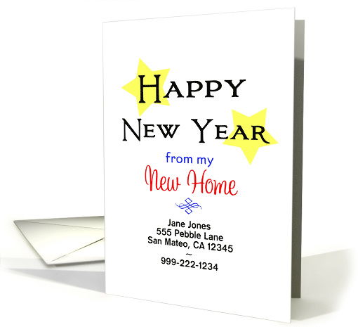 My New Address New Year Announcement Card-Customizable-I've Moved card