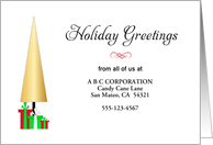 From Business Christmas Card-Customizable-Christmas Tree & Presents card