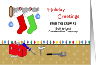 From Contractor Christmas Card-Customizable-Tools-Ornaments-Stockings card