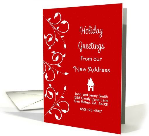Our New House Christmas Card-Custom-New Address-We've Moved card