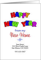 My New Address New Year Card Customizable Text-Happy New Year card