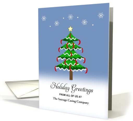 Hot Dogs Christmas Card-Customizable Text-Snow... (1190850)