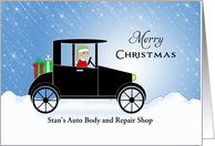 From Auto Mechanic Christmas Card-Customizable Text-Elf-Presents card