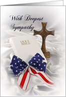 For Loss of Military Serviceman-Servicewoman-Veteran-Greeting Card