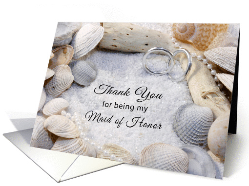 Thank You for Being My Maid of Honor Card-Beach... (218847)