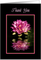 Thank You Card with Lotus Blossom-Water Lily Flower card