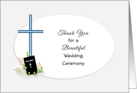 For Officiant-Thank You for Wedding Ceremony Greeting Card-Cross card