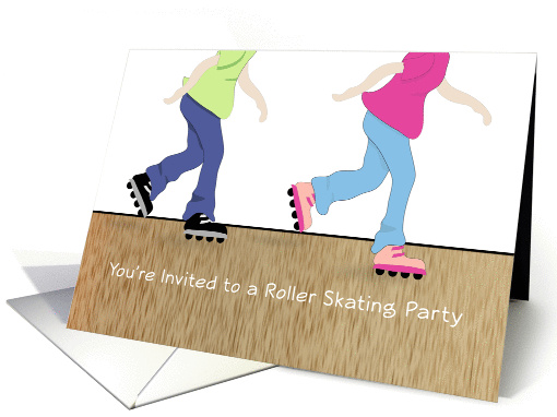 Roller Skating Birthday Party Invitation Greeting... (364363)