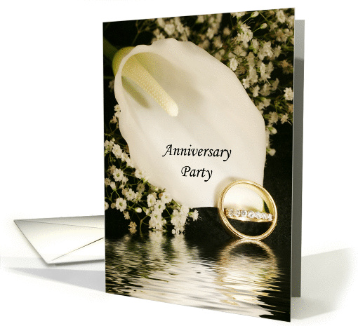 Calla Lily Anniversary Invitation 3 card (375337)