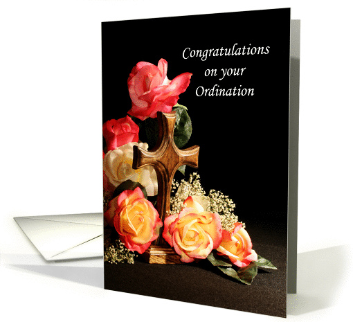 Congratulations on your Ordination Greeting Card-Wood... (375758)