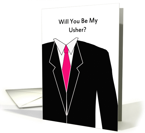 For Usher Be My Usher Wedding Request Invitation Greeting... (380648)