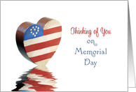 Memorial Day Greeting Card-Heroes-Thinking of You Card-Patriotic Heart card