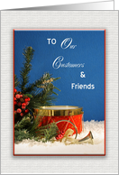 Christmas Greeting Card for Customers and Friends with Drum-Horn card