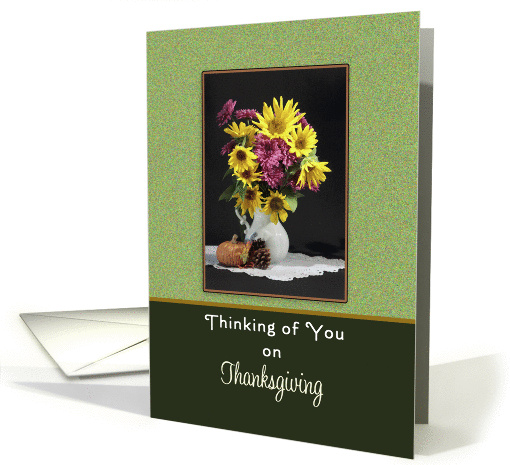 Remembrance Thanksgiving Thinking of You Card with Sunflowers card