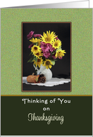 Remembrance Thanksgiving Thinking of You Card with Sunflowers card